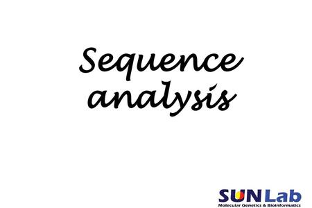 Sequence analysis.