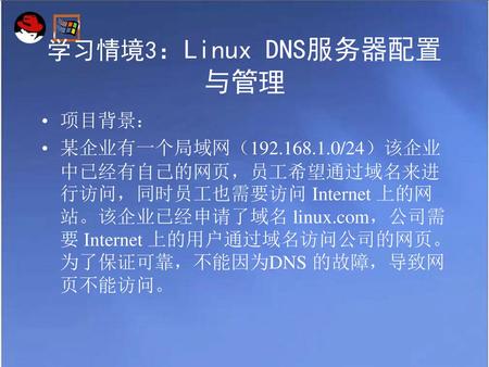 学习情境3：Linux DNS服务器配置与管理