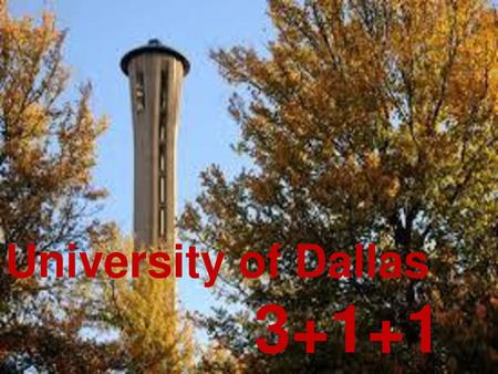 University of Dallas 3+1+1.