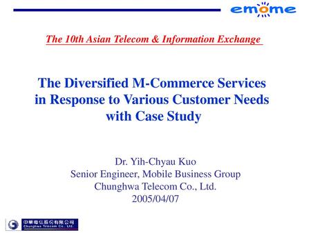 The Diversified M-Commerce Services
