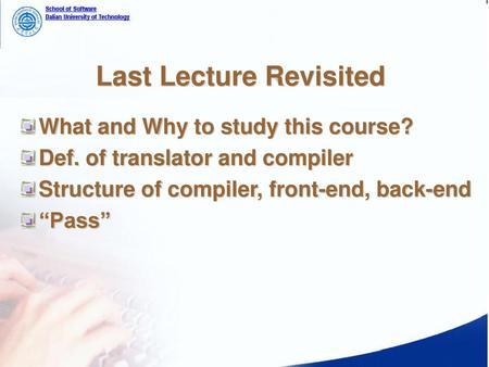 Last Lecture Revisited