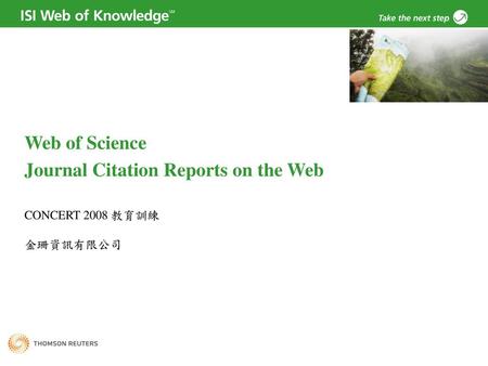 Web of Science Journal Citation Reports on the Web