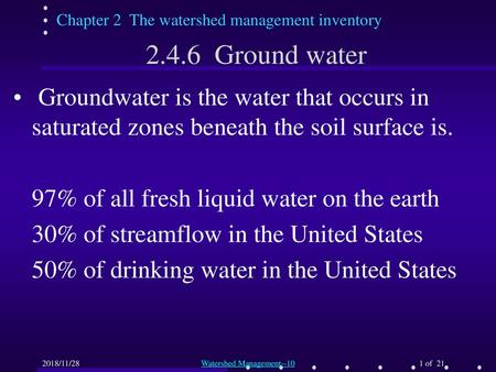 Watershed Management--10