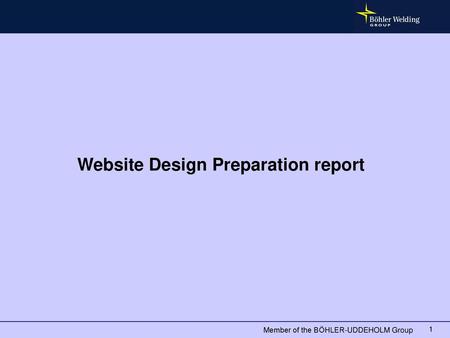 Website Design Preparation report