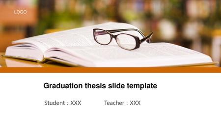 Graduation thesis slide template