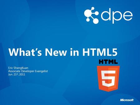 What’s New in HTML5.
