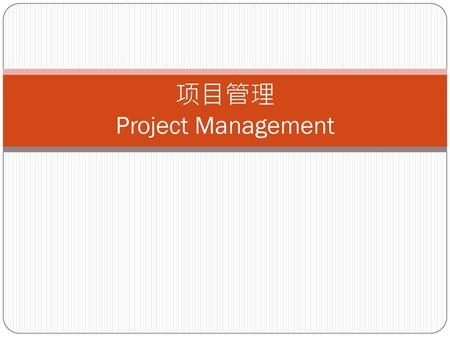 项目管理 Project Management