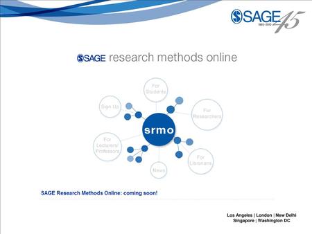 SAGE：Leader in Research Methods 研究方法学科的创立者、领导者