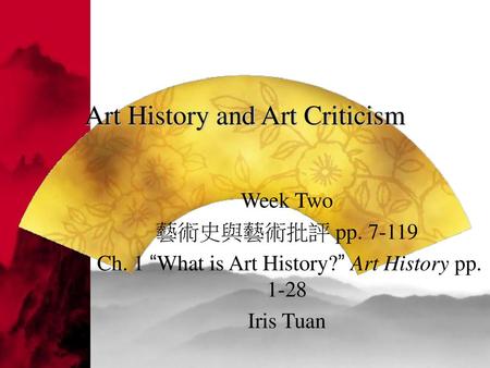 Art History and Art Criticism