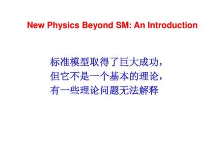 New Physics Beyond SM: An Introduction