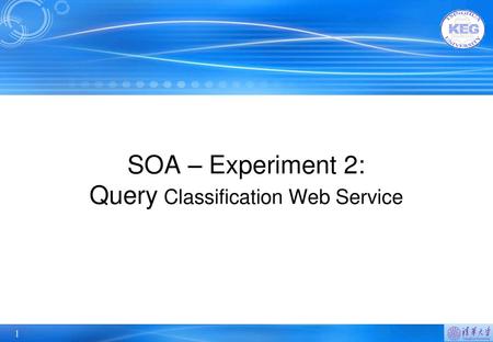 SOA – Experiment 2: Query Classification Web Service