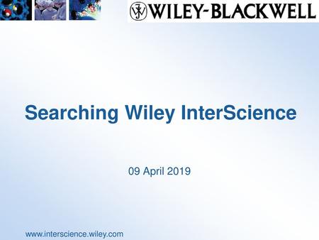 Searching Wiley InterScience