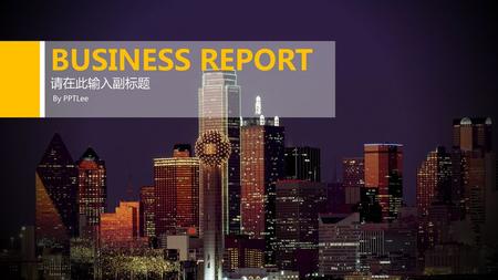 BUSINESS REPORT 请在此输入副标题 By PPTLee.