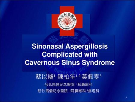 Sinonasal Aspergillosis Complicated with Cavernous Sinus Syndrome