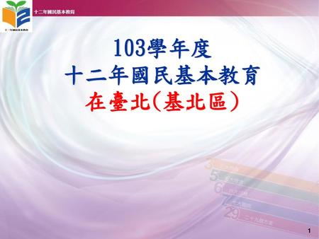 103學年度 十二年國民基本教育 在臺北(基北區)