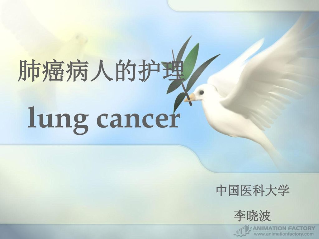 肺癌病人的护理 lung cancer 中国医科大学 李晓波