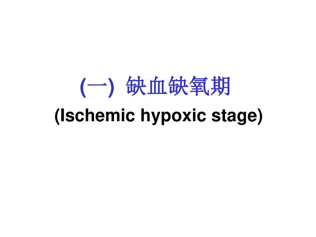 (Ischemic hypoxic stage)