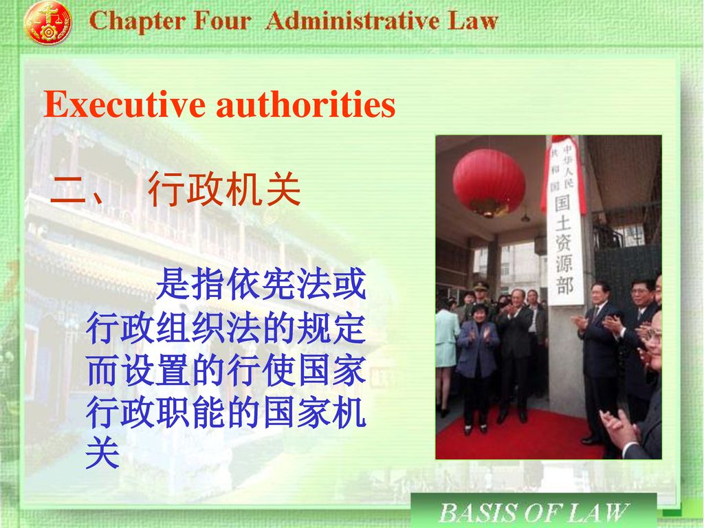 Executive authorities