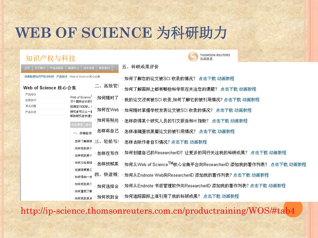 WEB OF SCIENCE 为科研助力
