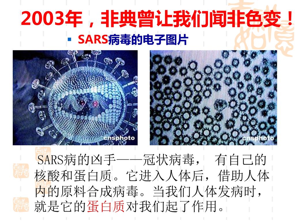 2003年，非典曾让我们闻非色变！ SARS病毒的电子图片.