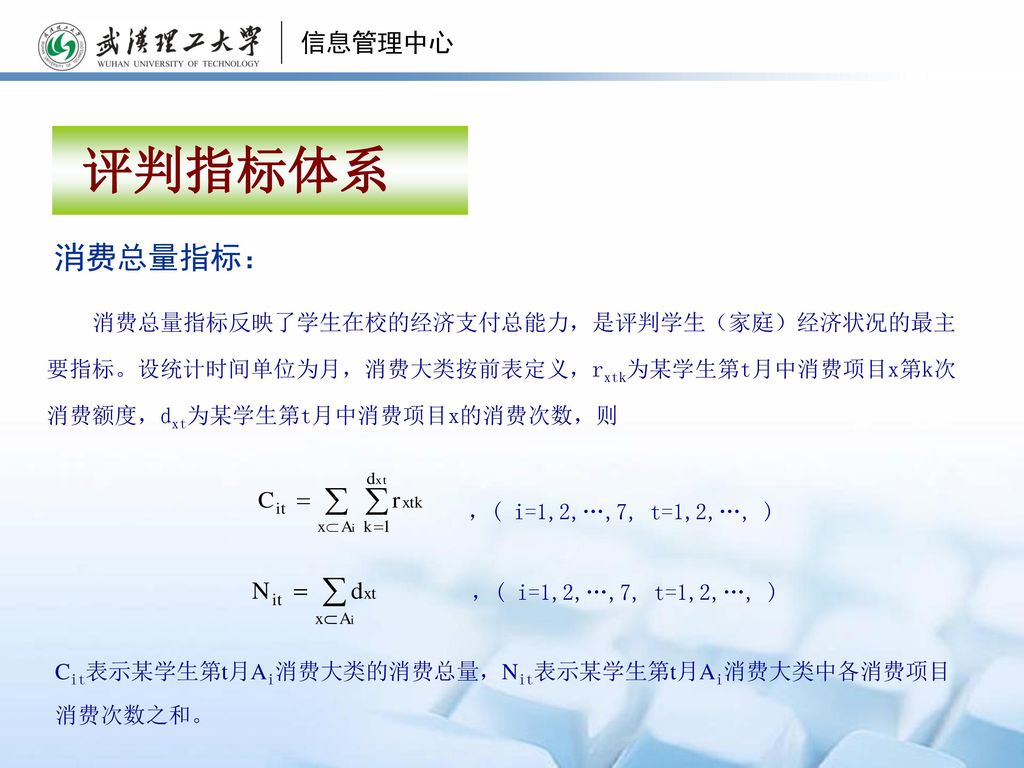 基于校园一卡通的校务管理决策问题及实例 学生经济状况与资助合理性评判宋德昌武汉理工大学信息管理中心ppt Download