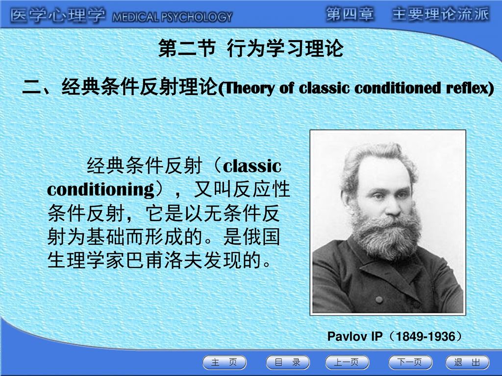 二、经典条件反射理论(Theory of classic conditioned reflex)