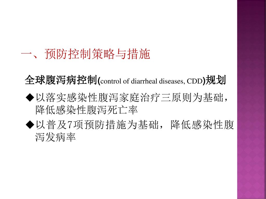 全球腹泻病控制(control of diarrheal diseases, CDD)规划