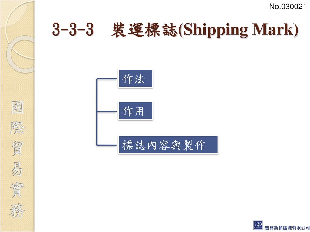3-3-3 裝運標誌(Shipping Mark)