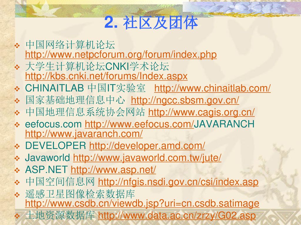 2. 社区及团体 中国网络计算机论坛
