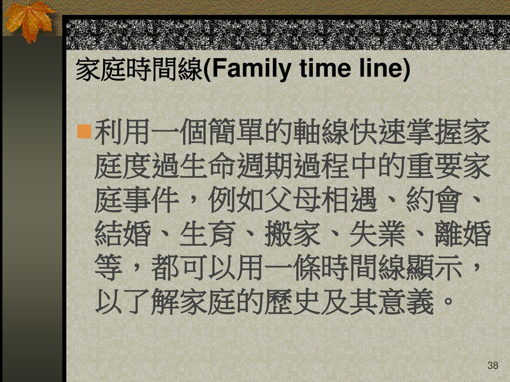 家庭時間線(Family time line)