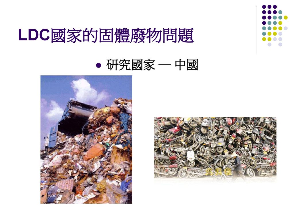LDC國家的固體廢物問題 研究國家 ─ 中國