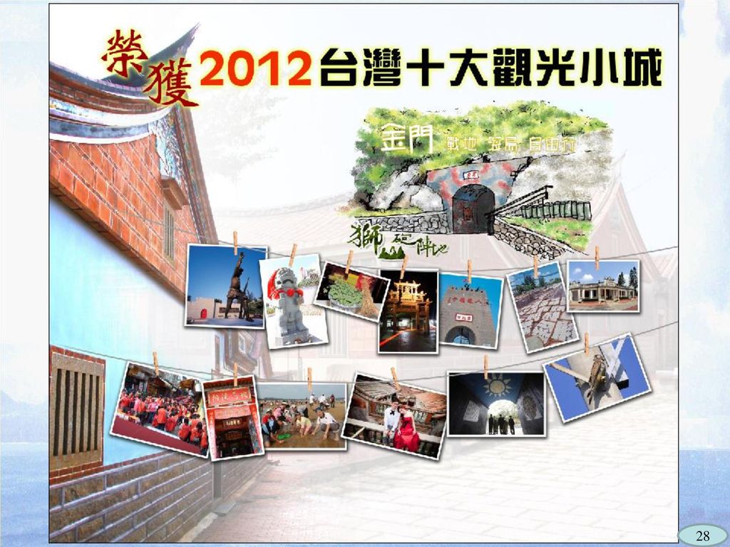 金門今年經來金旅遊之旅客及專家學者評定出全台灣前十大觀光小城