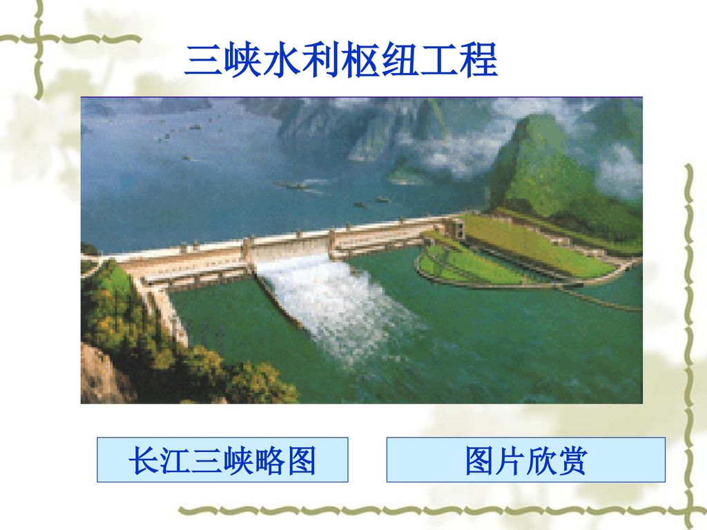 三峡水利枢纽工程 长江三峡略图 图片欣赏
