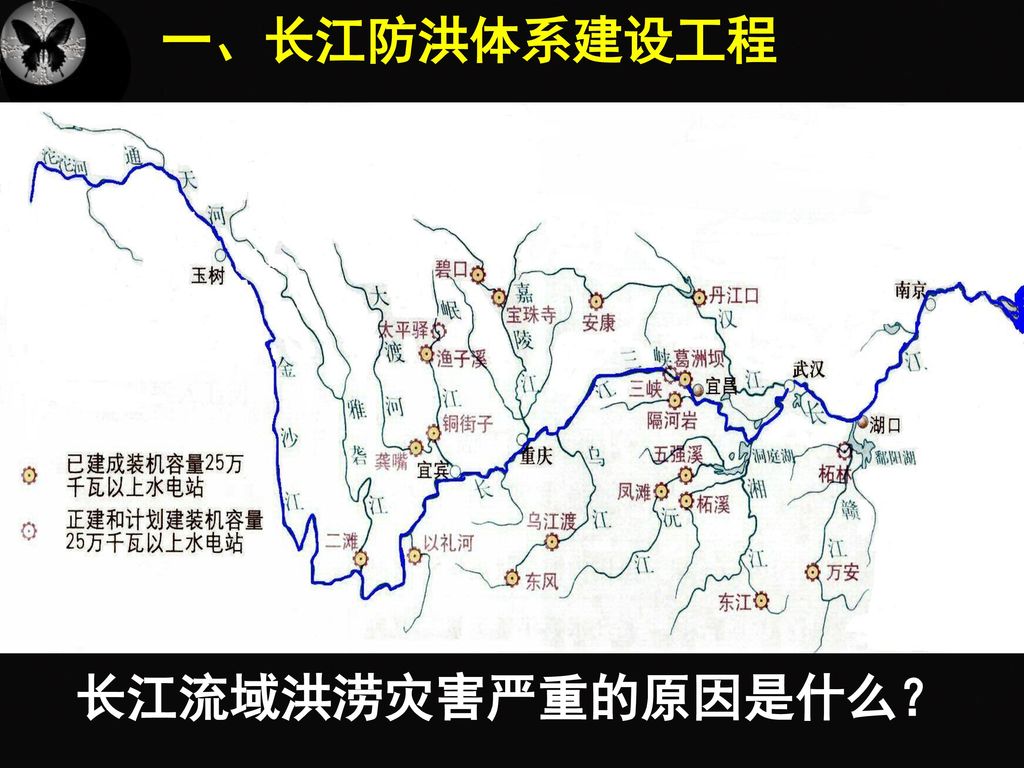 一、长江防洪体系建设工程 长江流域洪涝灾害严重的原因是什么？