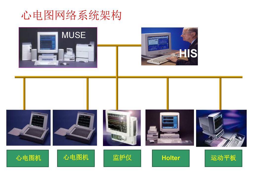 心电图网络系统架构 MUSE HIS 心电图机 心电图机 监护仪 Holter 运动平板