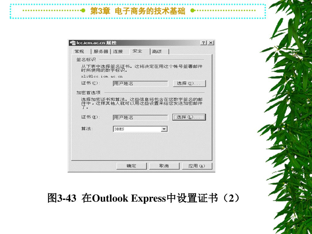图3-43 在Outlook Express中设置证书（2）