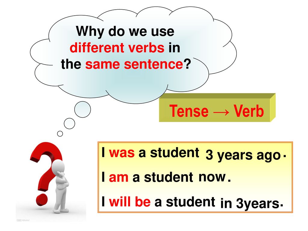 Why do we use different verbs in the same sentence