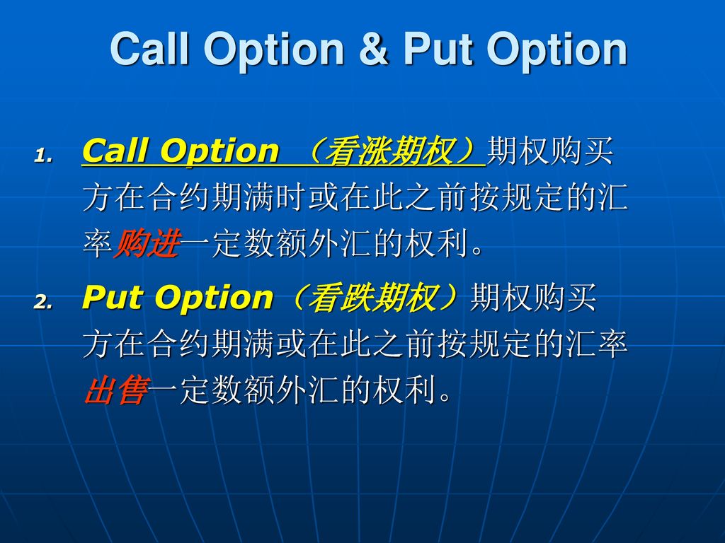 Call Option & Put Option
