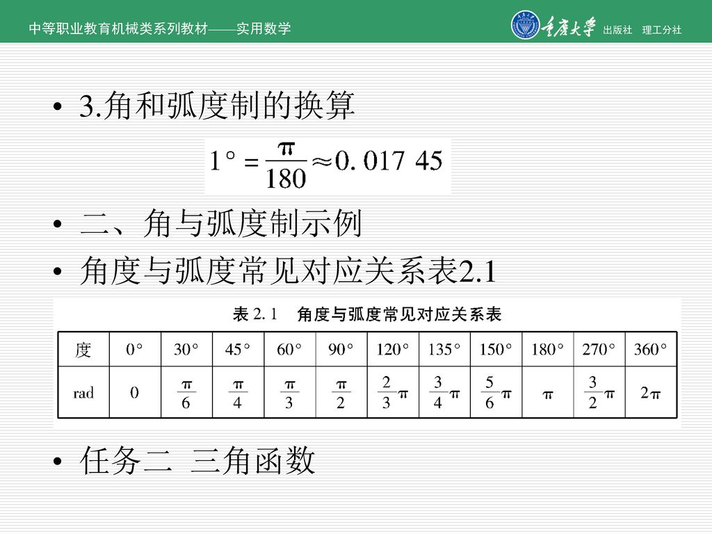 实用数学主编董代进夏雪 副主编欧宇周雅梅胡胜 主审刘力isbn 978 7 5624 47 7 Ppt Download