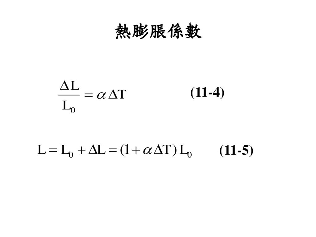 熱膨脹係數 (11-4) (11-5)