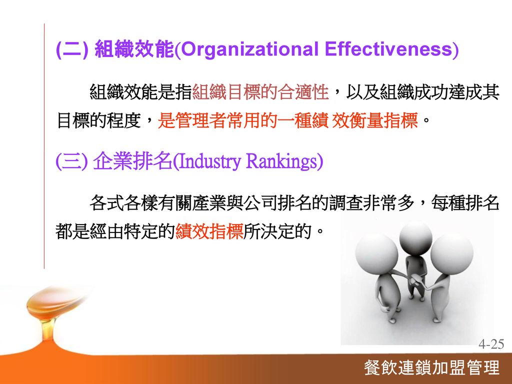 (二) 組織效能(Organizational Effectiveness)