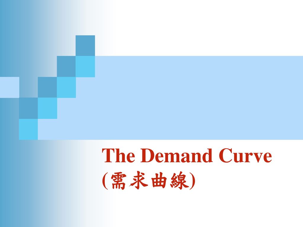 The Demand Curve (需求曲線)