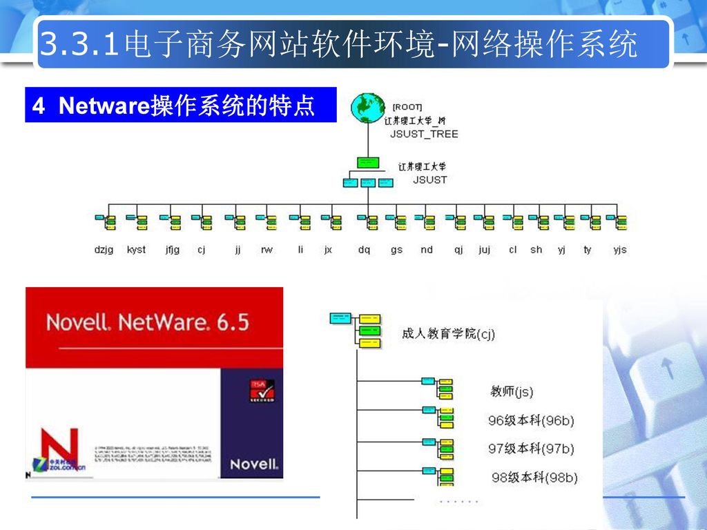 3.3.1电子商务网站软件环境-网络操作系统 4 Netware操作系统的特点