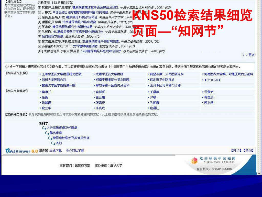KNS50检索结果细览页面— 知网节
