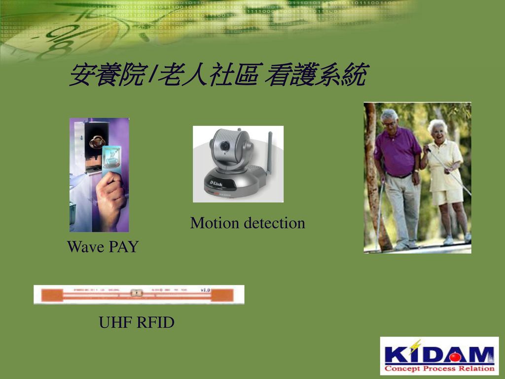 安養院 /老人社區 看護系統 Motion detection Wave PAY UHF RFID