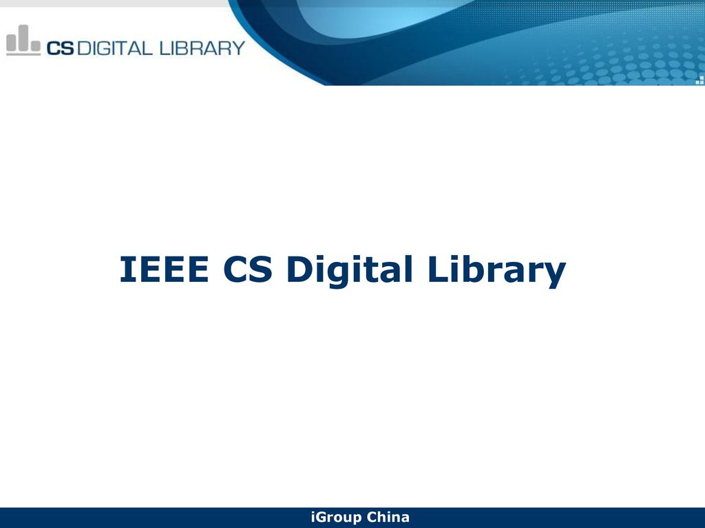 IEEE CS Digital Library