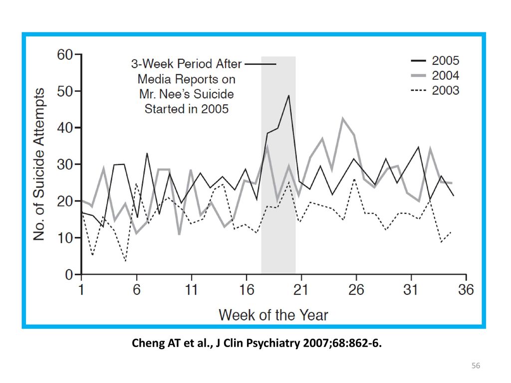 Cheng AT et al., J Clin Psychiatry 2007;68:862-6.