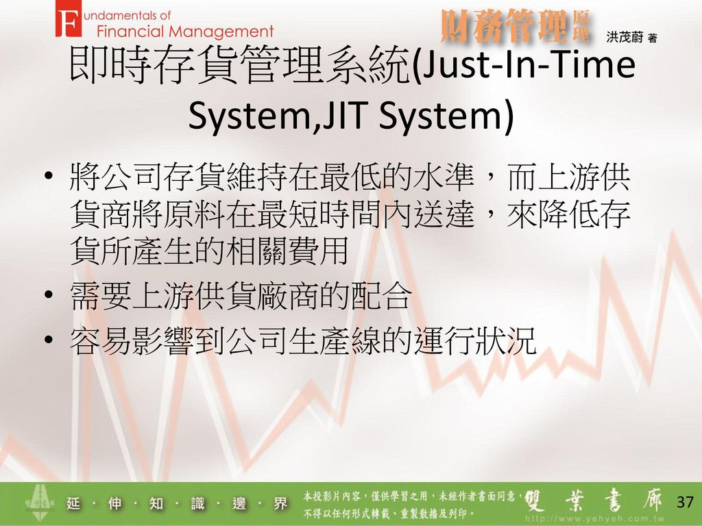 即時存貨管理系統(Just-In-Time System,JIT System)