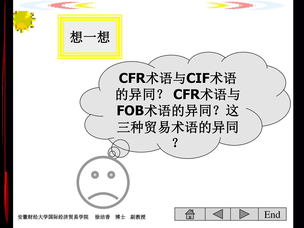 CFR术语与CIF术语的异同？ CFR术语与FOB术语的异同？这三种贸易术语的异同？