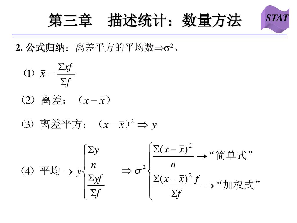 Stat 第三章描述统计 数量方法 Ppt Download